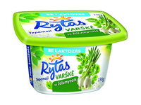 Tepamoji varškė be laktozės RYTAS 15% rieb. su žalumynais, 130g