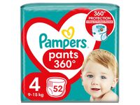 Sauskelnės-kelnaitės PAMPERS PANTS 4 (9-15 kg), 52 vnt