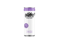 Pasiflorų ir ananasų skonio gazuotas natūralus energinis gėrimas, Alife, 330 ml 