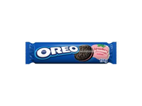 Kakaviniai sausainiai OREO su braškinio sūrio pyrago įdaru, 154 g