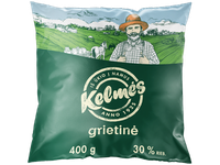 Grietinė KELMĖS, 30% riebumo, 400 g, maišelis