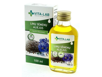 VITA LAB aliejus linų sėmenų 100% natūralus šalto spaudimo, 100 ml
