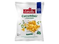 Bulvių traškučiai ESTRELLA, šviežių agurkų ir grietinės sk., 170 g