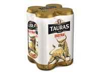 Alus TAURAS Ekstra, 5,2%, 4 x 0,568l, skardinė