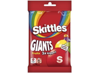 Kramtomieji saldainiai SKITTLES Giants, vaisių skonio, traškiame cukraus glajuje, 116g