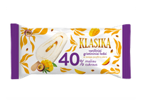 Grietininiai ledai KLASIKA su mangų ir pasiflorų įdaru, 50 g