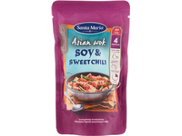 Azijietiškas sojos ir saldžiųjų aitriųjų paprikų WOK padažas Soy&Sweet Chilli SANTA MARIA, 150 g