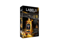 Viskis LABEL 5 BLACK BLENDED, su 2 stiklinėm, 40%, 700ml