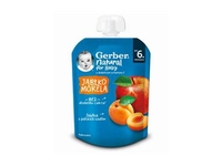 Obuolių ir abrikosų tyrelė GERBER, nuo 6 mėn., 80 g