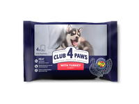 Konservuotas šunų maistas CLUB 4 PAWS su kalakutiena, 4x85 g