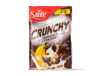 Bananų ir šokolado traškūs sausi pusryčiai SANTE CRUNCHY, 350g