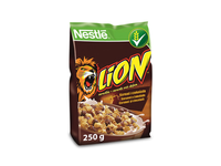 Pusryčių dribsniai NESTLE, Lion, su šokoladu ir karamele, 250 g
