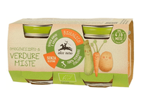 Ekologiška įvairių daržovių tyrelė ALCE NERO(kūd.nuo 4 mėn.), 160 g.