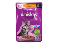 Konservuotas ėdalas kačiukams WHISKAS Junior, su paukštiena, 85 g