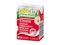 UAT grietinėlė FARM MILK, 30 % rieb., 200 ml