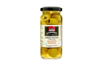 Žaliosios alyvuogės GOURMANTE, įdarytos jalapenais, sūryme, 227 g /127 g
