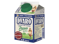 Pienas DVARO, 2,5 % rieb., pasterizuotas, 500 ml