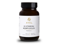 AVEL BIOAKTYVUS B VITAMINŲ KOMPLEKSAS, 60 kapsulių