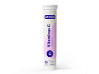 AMBIO VITAMINAS C 1000mg (APELSINŲ SKONIO), 20 tirpiųjų tablečių