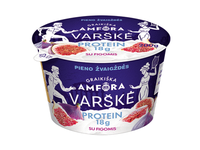 Varškė GRAIKIŠKA AMFORA PROTEIN be laktozės su figomis, 0,8 % rieb., 200 g