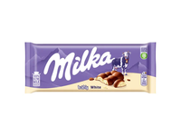 Pieninis šokoladas su akytojo baltojo šokolado įdaru MILKA, 95 g