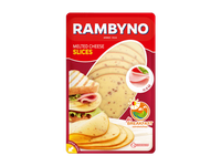 Lydytas RAMBYNO sūris su kumpiu (riekelės), 45 % rieb. s. m., 150 g