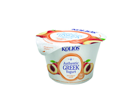 Graikiškas jogurtas KOLIOS, autentiškas, 0%, su persikais,150 g