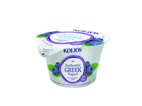 Graikiškas jogurtas KOLIOS, autentiškas, 0%, su mėlynėmis,150 g