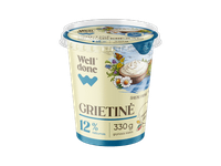 Grietinė WELL DONE, 12 % rieb., 330 g
