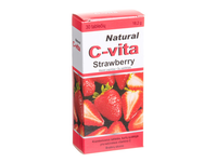 NATURAL C-VITA STRAWBERRY, žemuogių skonio, 60 mg, 30 kramtomųjų tablečių