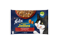 Kačių ėdalas FELIX su mėsa drebučiuose, 4x85g
