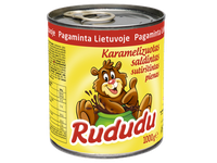 Karamelizuotas sutirštintas pienas RUDUDU, 8%, 1kg