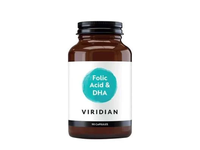 VIRIDIAN kapsulės FOLIC ACID WITH DHA N90