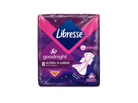 Higieniniai paketai LIBRESSE ULTRA GOODNIGHT EXTRA, 8 vnt.