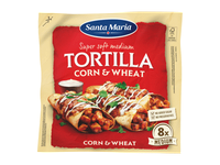 Kukurūzų ir kviečių tortilijos SANTA MARIA, 336 g