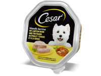 Šlapias ėdalas šunims CESAR, su vištiena ir kalakutiena, indelyje, 150g