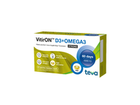 VITIRON D3 + OMEGA 3 STRONG, 60 kapsulių