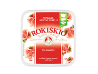 Tepamasis ROKIŠKIO sūrelis su kumpiu, 23 % rieb., 175 g