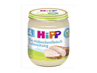 Ekologiškas vištienos ruošinys HIPP (nuo 4 mėn.), 125 g