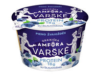 Varškė GRAIKIŠKA AMFORA Protein, 0,8%,  su šilauogėmis, be laktozės, 200 g