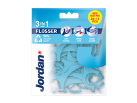 Tarpdančių siūlas su laikikliu JORDAN 3-in-1 Flosser, 36vnt.
