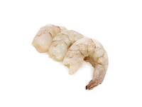 Šaldytos baltakojės blyškiosios krevetės, lukštentos, su uodega, nevirtos 31/40, 20 % glazūra, 1kg
