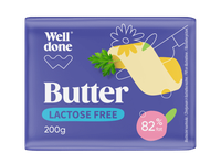 Sviestas be laktozės WELL DONE, 82 % rieb., 200 g