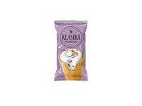 Vanilinis plombyras KLASIKA Raisins, iš grietinėlės, su razinomis, vafliniame puodelyje, 120ml
