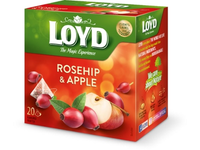 Vaisinė arbata LOYD, obuolių skonio, su erškėtuogėmis, 20 x 2g