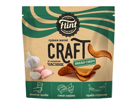 Duonos užkandžiai FLINT, Craft, vingiuoti, česnakų skonio, 80 g