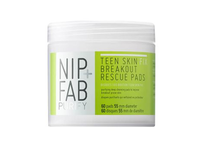 NIP+FAB PURIFY TEEN SKIN FIX BREAKOUT RESCUE valomieji veido padeliai (60 vnt. x 55 mm)