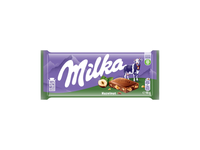 Pieninis šokoladas su smulkintais lazdynų riešutais MILKA, 90 g