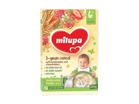 Košė MILUPA, trijų grūdų, aviečių ir braškių, 6+ mėn., 225 g, 225 g