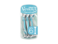 Vienkartiniai skustuvai VENUS 3 SENSITIVE, 6 vnt.
